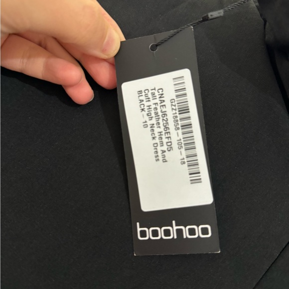 Black fur midi dress - Picture 2 of 4